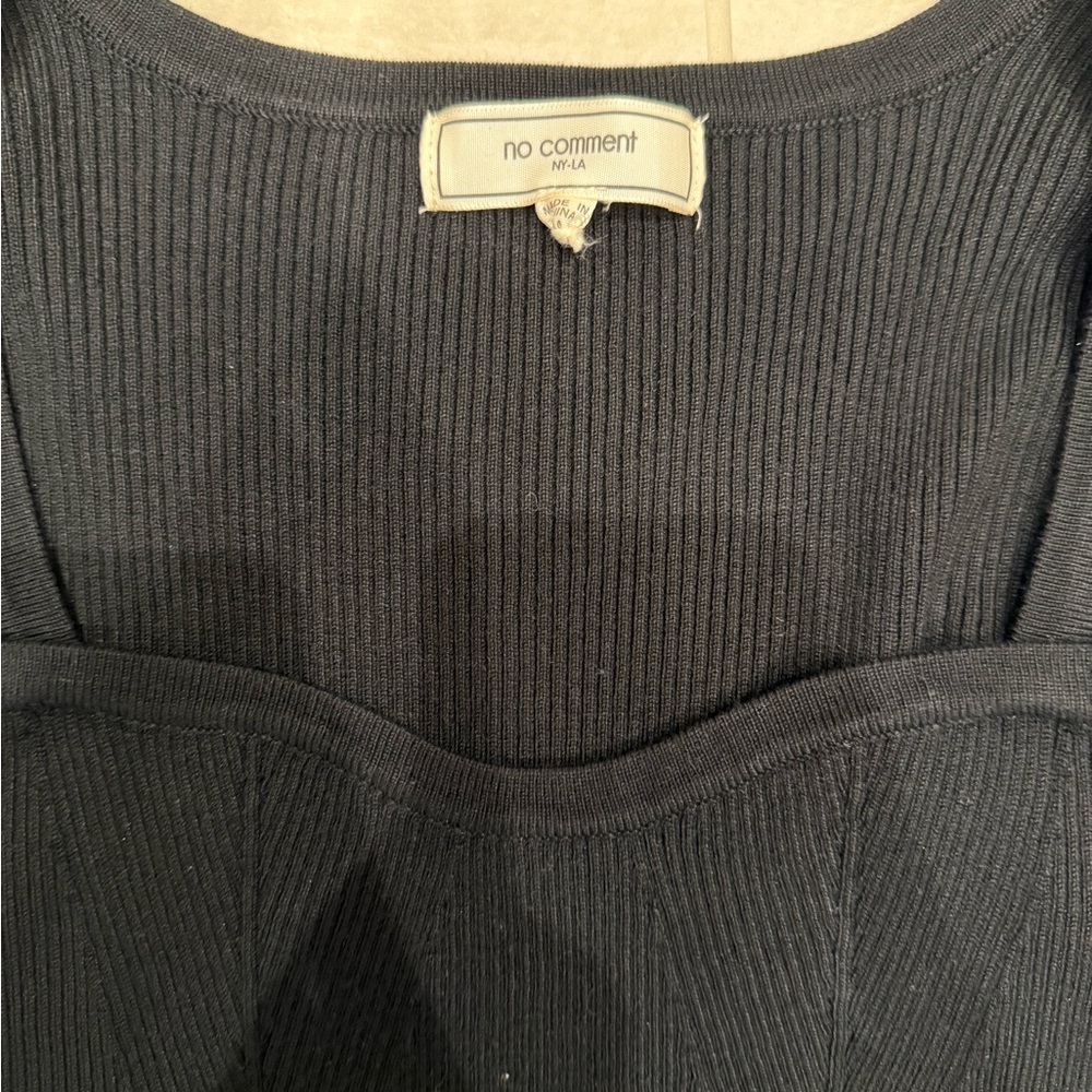 No Comment Chic Black Ribbed Sweater - Picture 2 of 2